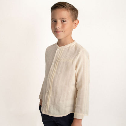 CAMISA BEIGE ALFORZAS