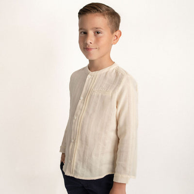 CAMISA BEIGE ALFORZAS