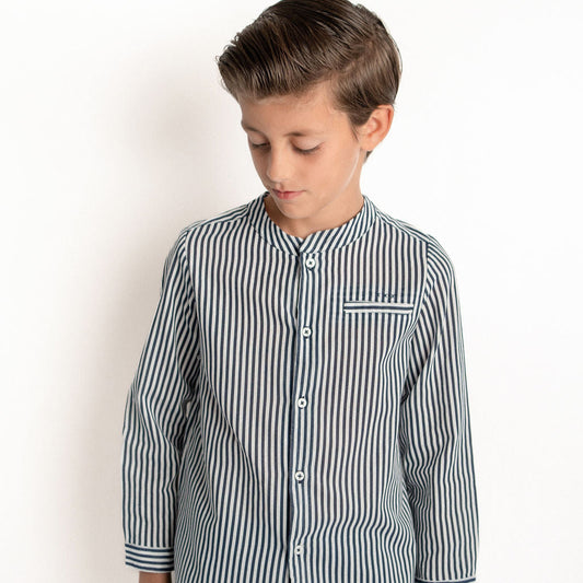 CAMISA RAYAS AZUL MARINO