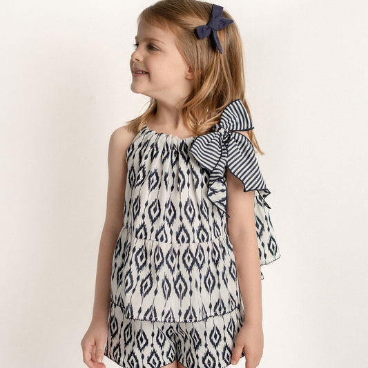 CONJUNTO BLUSA Y SHORT ROMBOS