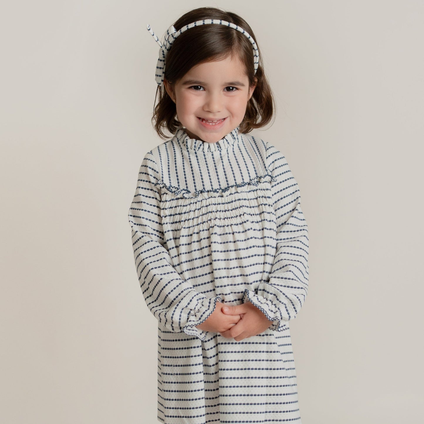 VESTIDO TEJIDO RAYA AZUL