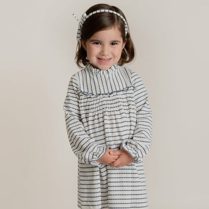 VESTIDO TEJIDO RAYA AZUL