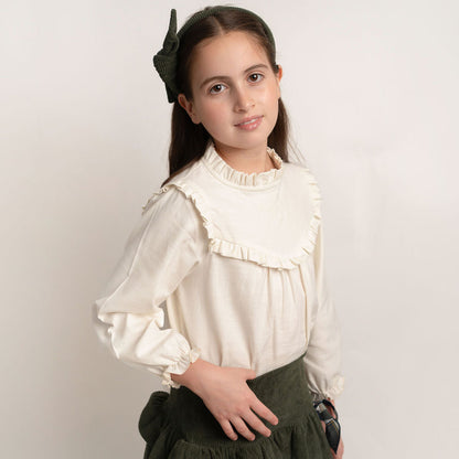 CONJUNTO FALDA PANA VERDE Y BLUSA