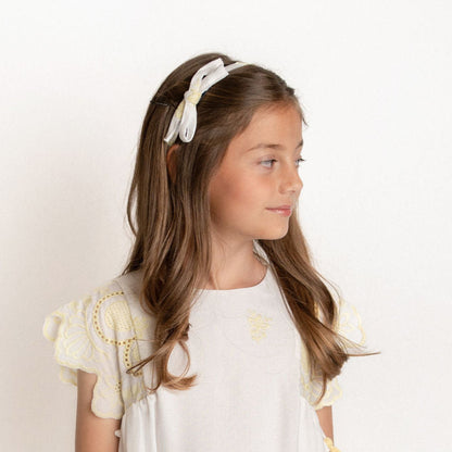 DIADEMA BLANCO AMARILLO