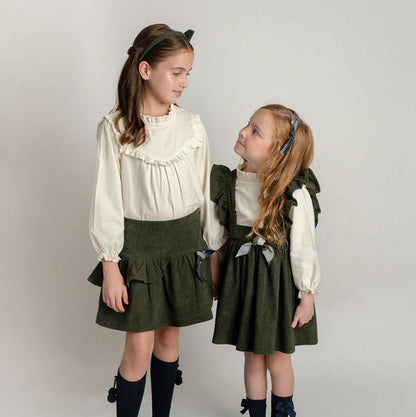 CONJUNTO JUMPER PANA VERDE Y BLUSA