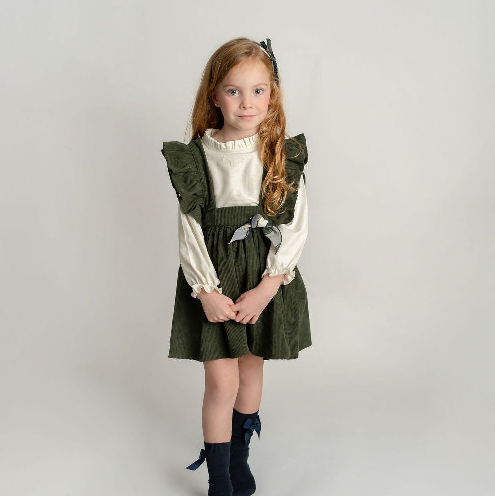 CONJUNTO JUMPER PANA VERDE Y BLUSA