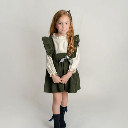 CONJUNTO JUMPER PANA VERDE Y BLUSA