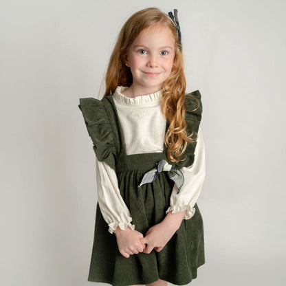 CONJUNTO JUMPER PANA VERDE Y BLUSA