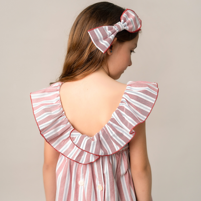 VESTIDO RAYAS ROJAS