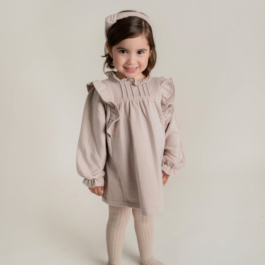 VESTIDO JACKARD ROSA