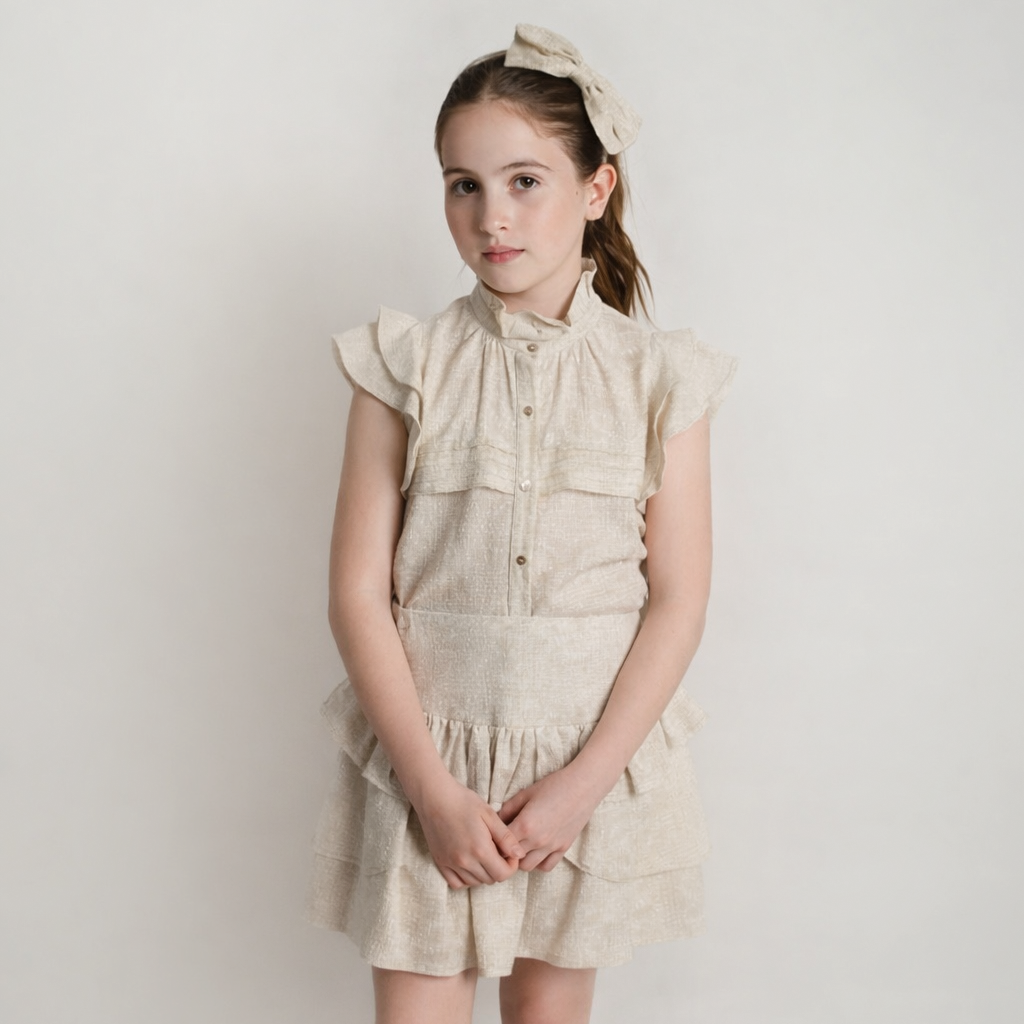 CONJUNTO BLUSA Y FALDA ARENA