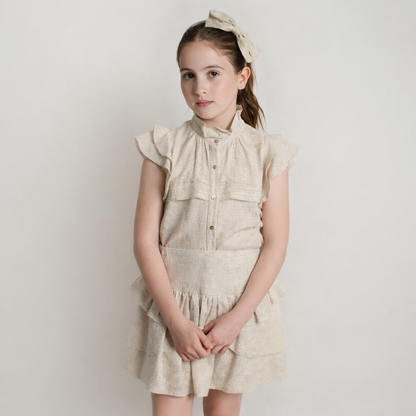 CONJUNTO BLUSA Y FALDA ARENA