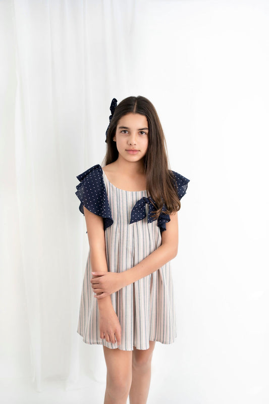 VESTIDO MULTIRAYA Y OLAN PLUMETTI