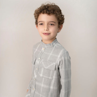 CAMISA CUADRO GRIS