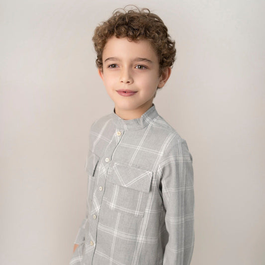 CAMISA CUADRO GRIS