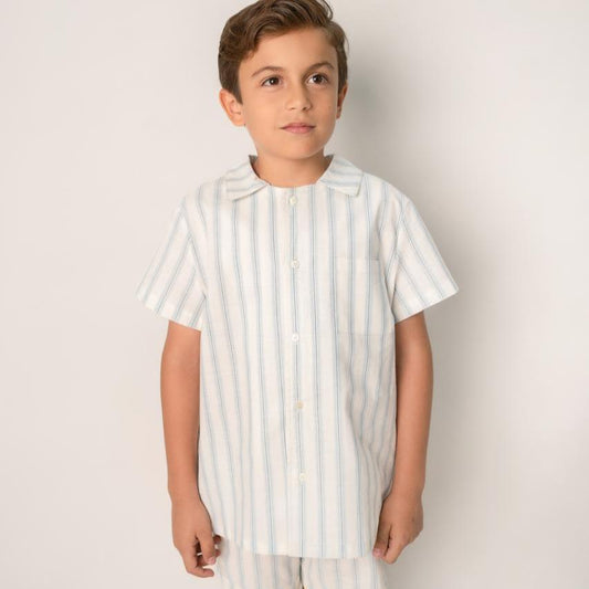 PIJAMA NIÑO  BLANCA RAYAS