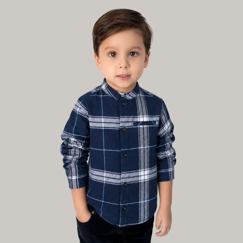 CAMISA CUADROS AZUL NAVY