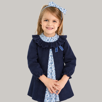 VESTIDO PANA Y FLORES AZUL NAVY