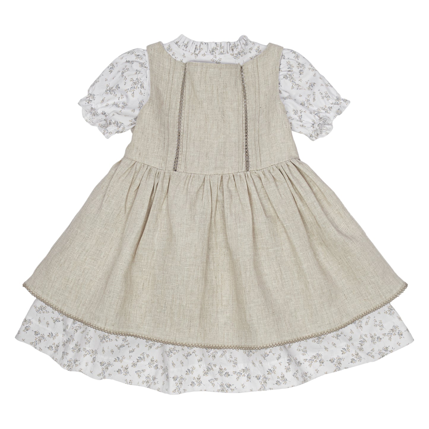 VESTIDO FLORES CON MANDIL