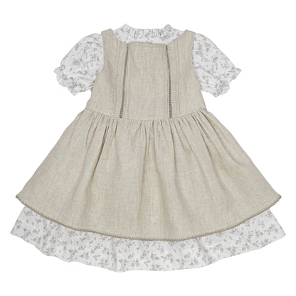 VESTIDO FLORES CON MANDIL