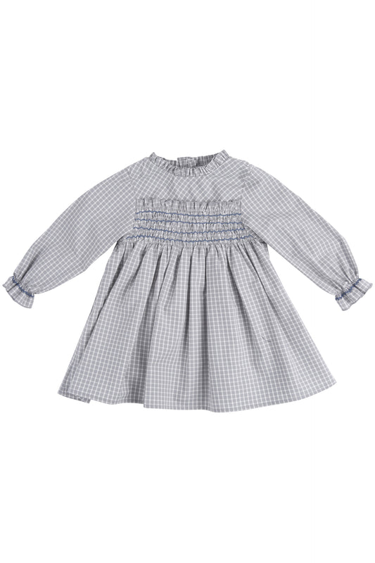 VESTIDO CUADROS GRIS