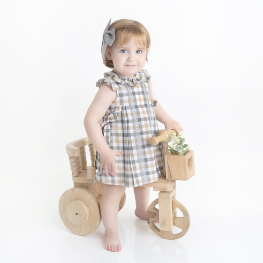 VESTIDO CUADROS CON CALZON