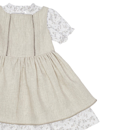 VESTIDO FLORES CON MANDIL