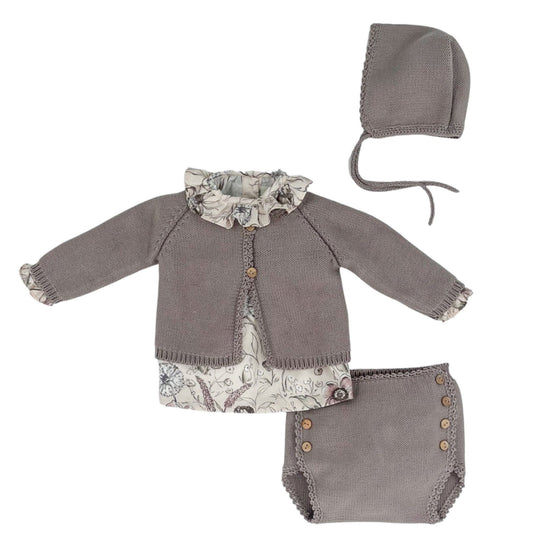 CONJUNTO 3 PZAS TEJIDO Y BLUSA