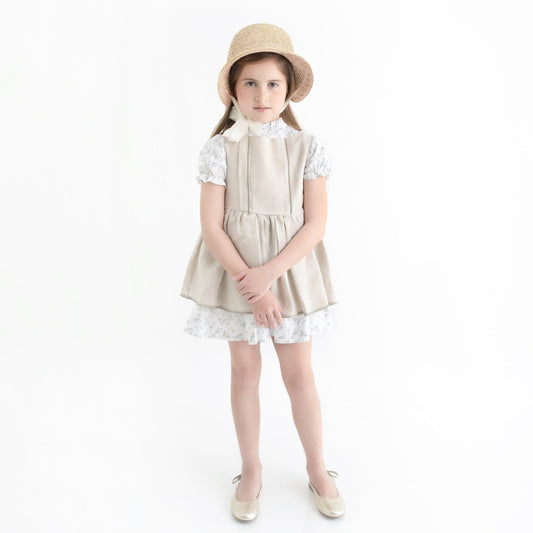 VESTIDO FLORES CON MANDIL